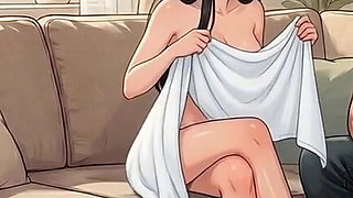 I Fucked My Girlfriend's Stepsister (19) While She Was Watching Hentai Anime