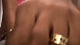 Busty brunette foot fetish and footjob in nylons