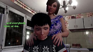 A diminutive trunk inserting out from under the sundress made the futa Cougar highly blessed - animated hermaphroditism on femboy