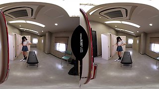 Japanese students explore intense VR classroom POV passion