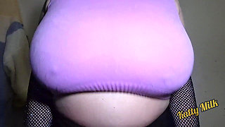 Playing and Showing My Huge Tits Katty Milk