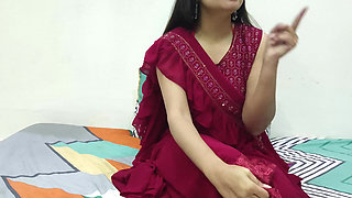 Hot Indian Saara Bhabhi Pussy Licking and Hard Fuck for Teaching First Sex to Devar.