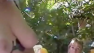 Stepmother Conny and stepdaughter Tessa make sex games with gardener