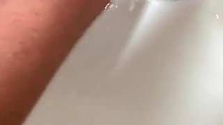 Washing Hand in His Pee and Pee on His Dick Next He Pee on My Boobs and Clit