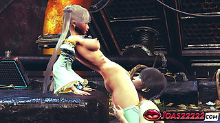 3D Hentai Animation Featuring Blue-haired Princess - Kissing, Masturbation, and Intense Pussy Fingering POV Along with Licking