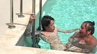 Hairy MILF Tries Young Japanese Cock