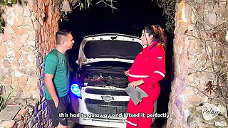 Aristocratic Melany's tall girl short guy action