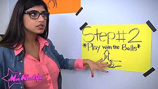 Mia Khalifa - two girl dick blowing compilation with Mia Khalifa’s lessons and dual sucking activity