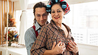 Francine Ferrari First Anal with Mature Stepmom - Rough Hardcore & Big Natural Tits