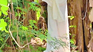 Creeping a Quick Fuck with Ao Dai in the Banana Thicket by the Beach - Part 1