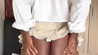 Ebony College Girl with College Uniforms Seducing Her Lecture in an Erotic Dance & Twerk After Class!