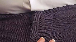 Amateur student blowjob on the balcony pov