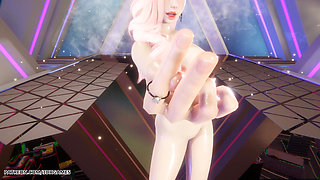 [mmd] Hyolyn - Wait Seraphine Sexy Naked Dance League of Legends Uncensored Hentai