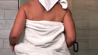 Close up POV of teen sucking cock