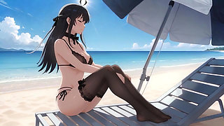 AI Gothic Beauty by the Sea.