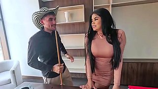 Sexy Colombian Gets Dominated By Boss In Rough Anal And