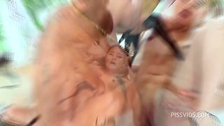 They put two cocks in an innocent girl's ass. DAP. Full anal