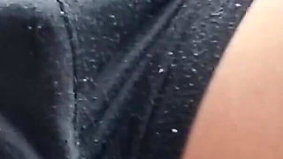 Pregnant Teen Slut Showing off in the Uber