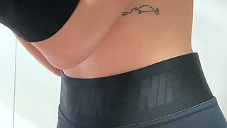 Amateur big ass brunette teen with