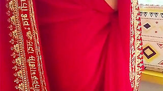 Pankhuri Kunal Shooting in Red Hotel Room