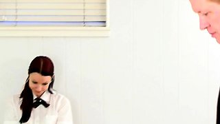 Amateur fetish BDSM action with redhead