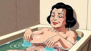 Ai Nude Matures in Bathtub