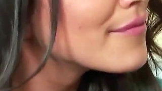 Her interview today is very body-intensive that pleases the thin, black-haired girl