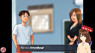 Summertime saga, horny stepmom, ari gameplay