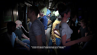 3D Horny Slut Babe Wearing Hot Bodystockings Got Fucked on the Bus