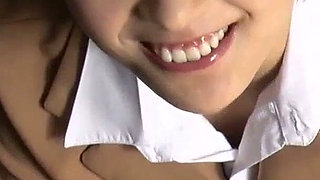 Cute Japanese Schoolgirl Eagerly Sucks Cock Then Gets Pounded Hard