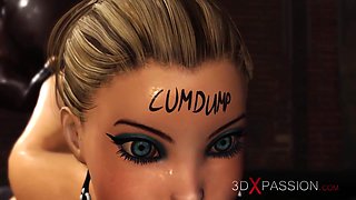 Marionette-Hoe Ball-gagged And Boinked. Huge Boobs Superslut Gets Screwed Tough By Black Chisel