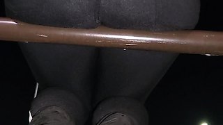 Real amateur couple outdoor ass fuck and anal creampie in hd