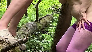 Cheating Mature Wife Meets up with Lover in the Forest for a Good Fuck