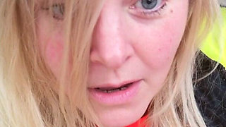 Kiity Queen Teasing and Showing off in the Warehouse. Blond Mature MILF