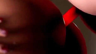 Sexy Asian MILF Has Lesbian Anal with Double Headed Dildo