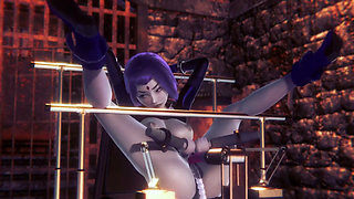 Raven on a Sex Machine  Titans Porn