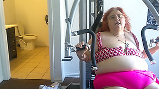 Big Beauty Nurse Vicki Is Exercising in the Gym Part 1