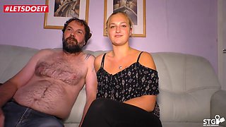 Scarlett Scott's First Time on Camera with German Couple - Watch Her Get Drilled and Pounded!