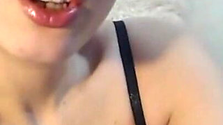 Shiny Big Lips Lipstick Tease on Sexy Liptick Mistress