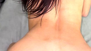 Japanese schoolgirl gives a pov blowjob