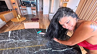 Her Big Ass Is Hungry for More Anal - Tattooed Brunette Latina Ready for Doggy Style Action and Rough Sex in POV