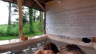 Two Beautiful Women in Swimsuits Walk Into a Resort Spa and Seduce You!