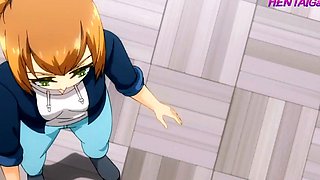 Anime MILF gets on all fours and begs for deep pounding