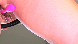 Down View with Face Cam Masturbation Orgasms