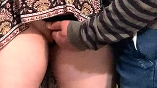 Old Stepdad Fingering Her Pussy