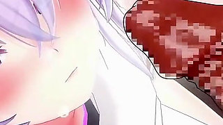Ninja Girl Handjob Facial Cumshot Huge Breasts Mmd 3D Purple Eyes Color Edit Smixix