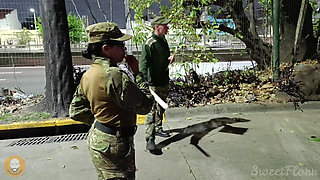 A Traffic Officer Searches My Car Trunk, and I Break His Vagina and Ejaculate on His Face Twice.