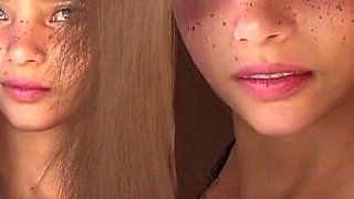 Four Lesbian 18 Plus Teen Fucks Each Other in the Village Hallway and Got Caught by the Teacher!