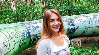 Beautiful German Gets Seduced and Banged in the Forest
