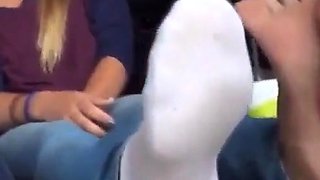 Foot Fetish Fun in the Car with My Amateur Slave